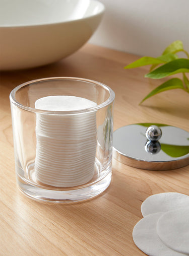 small transparent jar